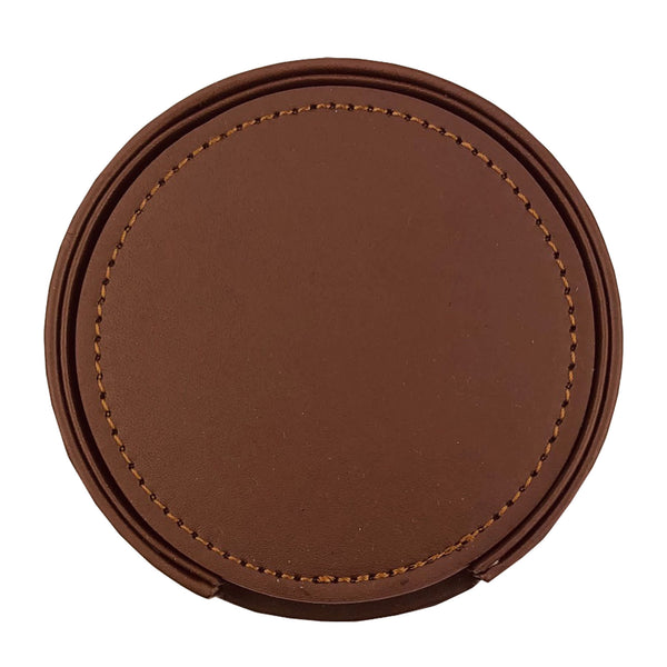 Franklin Leather Coaster Set of 6 [19-CST010]