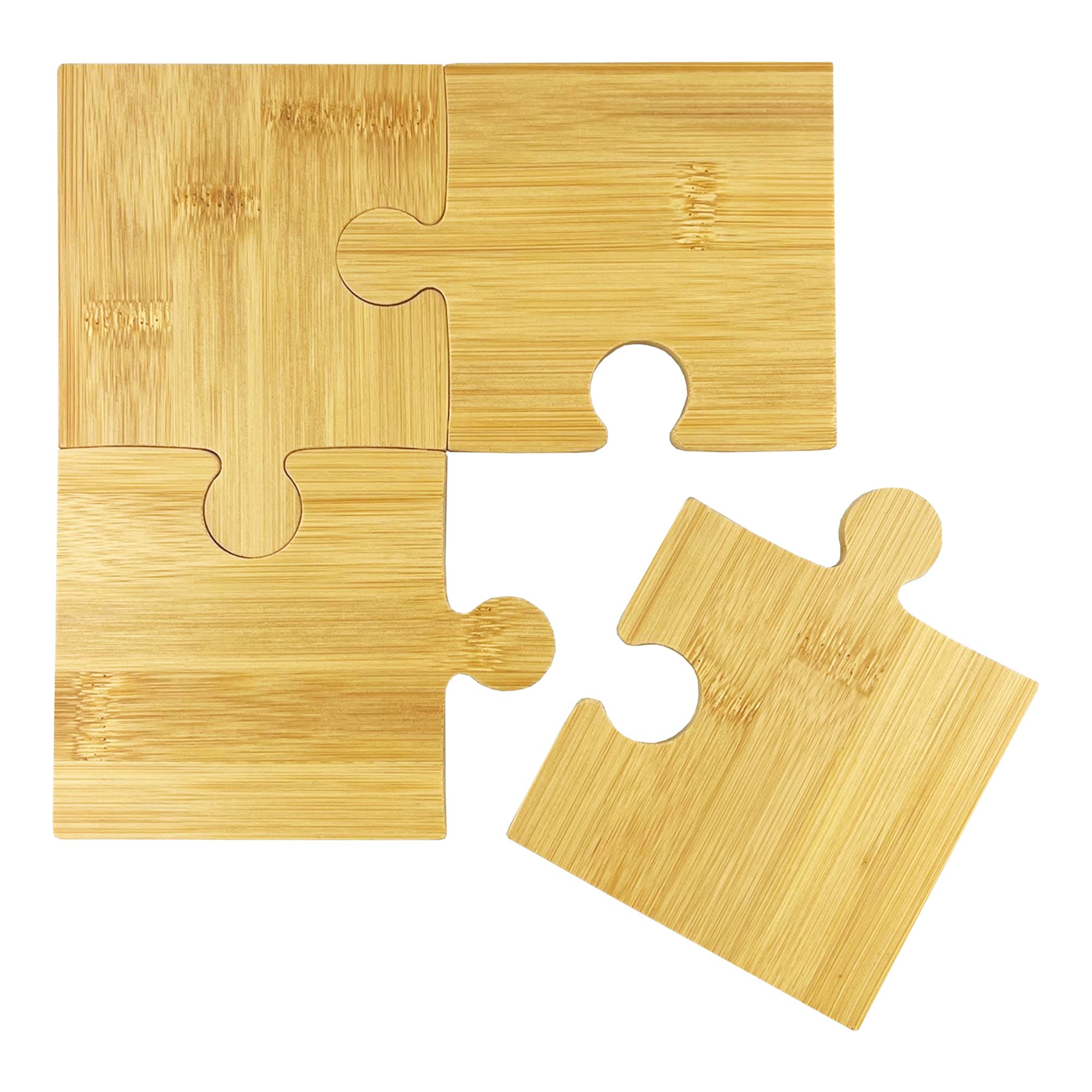 Puzzle Bamboo Coaster Set [19-CST012]
