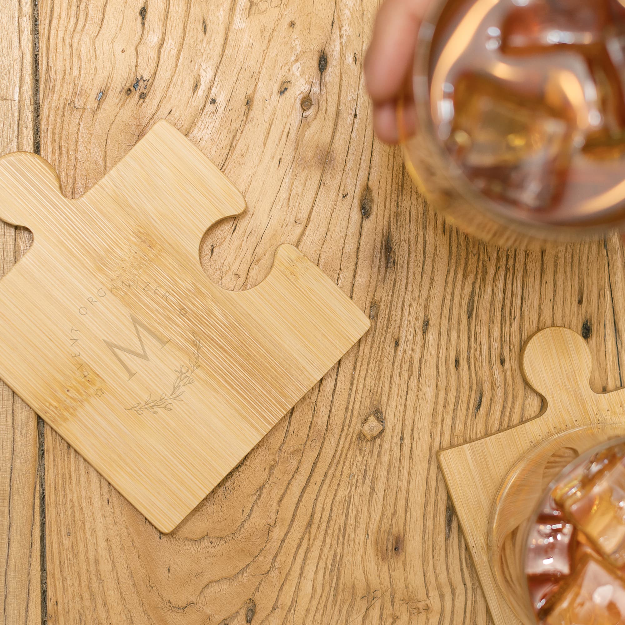 Puzzle Bamboo Coaster Set [19-CST012]
