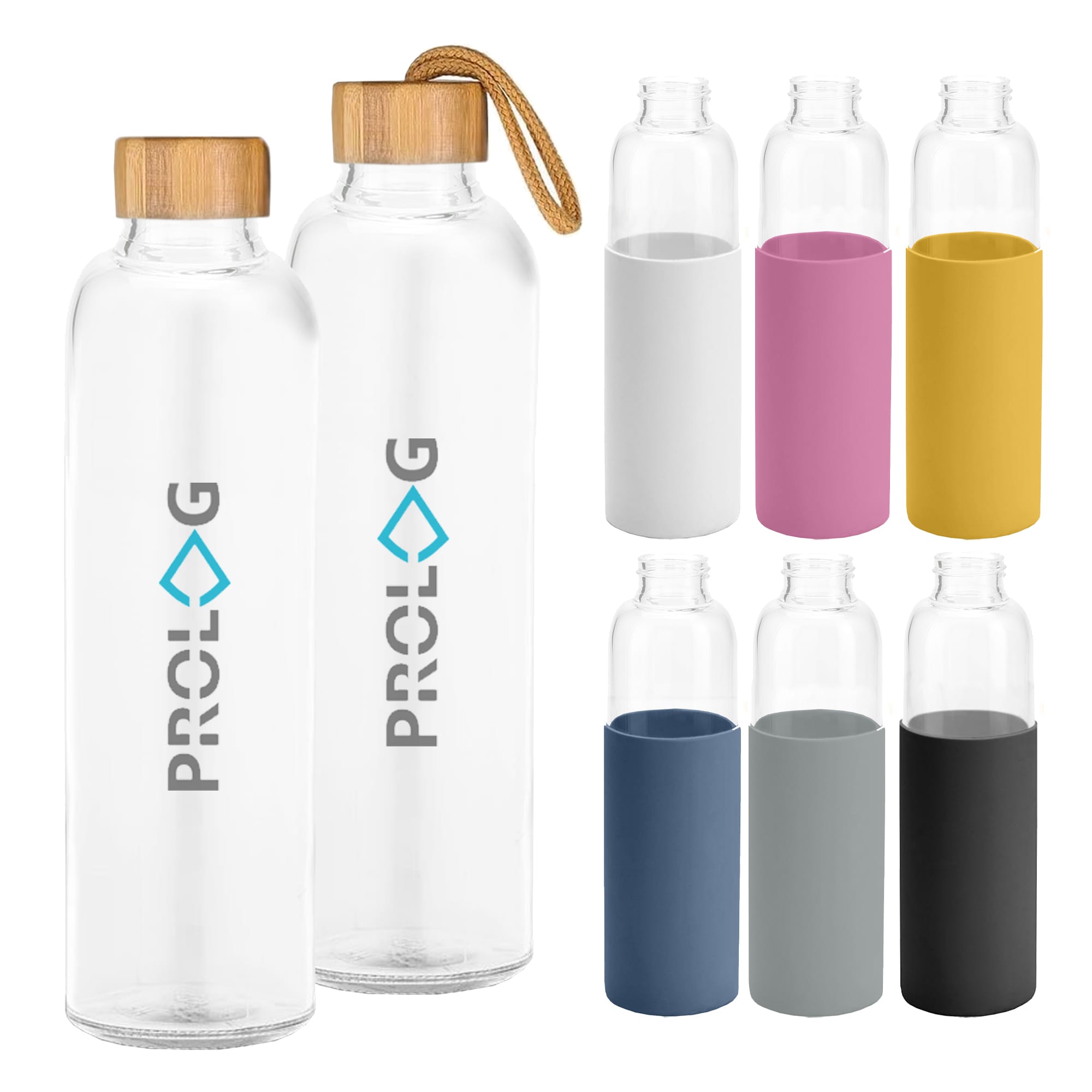 Honya Glass Drink Bottle with Sleeve [19-DB031]