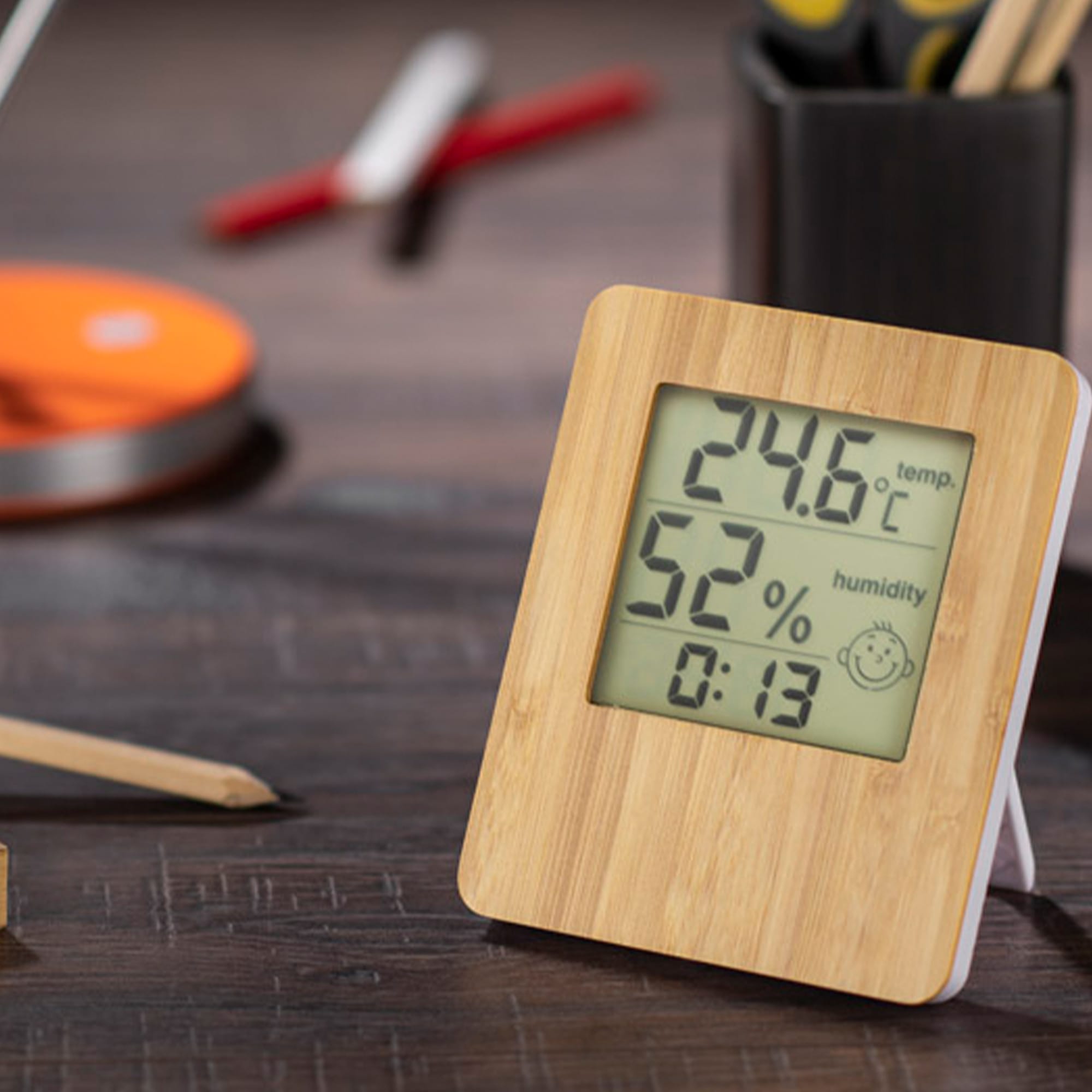 Bamboo Desk Clock [19-DC001]