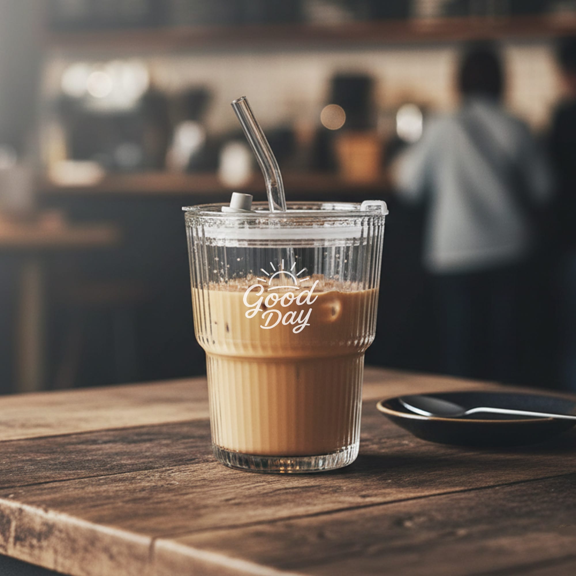 Puccino Glass Ice Coffee Cup [19-EK023]