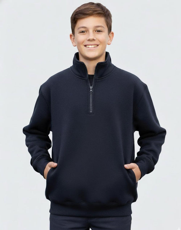 Kids 1/2 Zip Collar Fleecy Sweat [53-FL02Y]