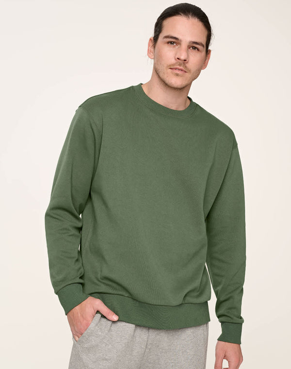 Unisex Airlayered CVC Crew Neck Sweater [53-FL05]