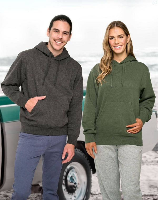 Adults Close Front  Contrast Fleecy Hoodie [53-FL09]