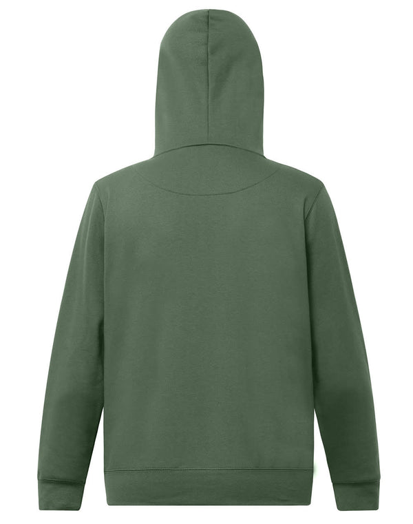 Adults Close Front  Contrast Fleecy Hoodie [53-FL09]
