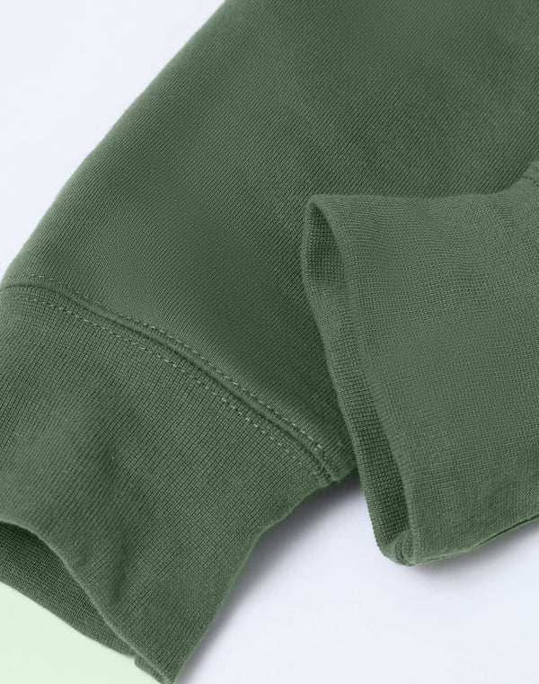 Adults Close Front  Contrast Fleecy Hoodie [53-FL09]