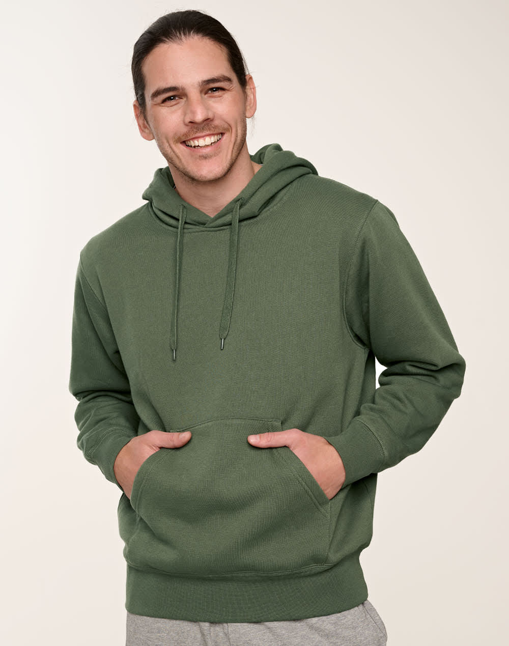 Adults Close Front  Contrast Fleecy Hoodie [53-FL09]