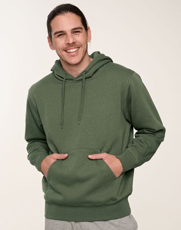 Adults Close Front  Contrast Fleecy Hoodie [53-FL09]