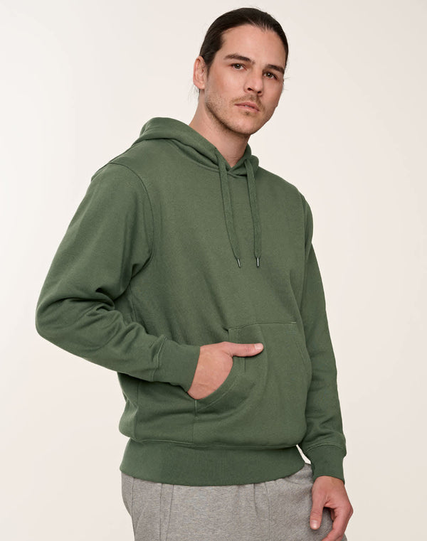 Adults Close Front  Contrast Fleecy Hoodie [53-FL09]