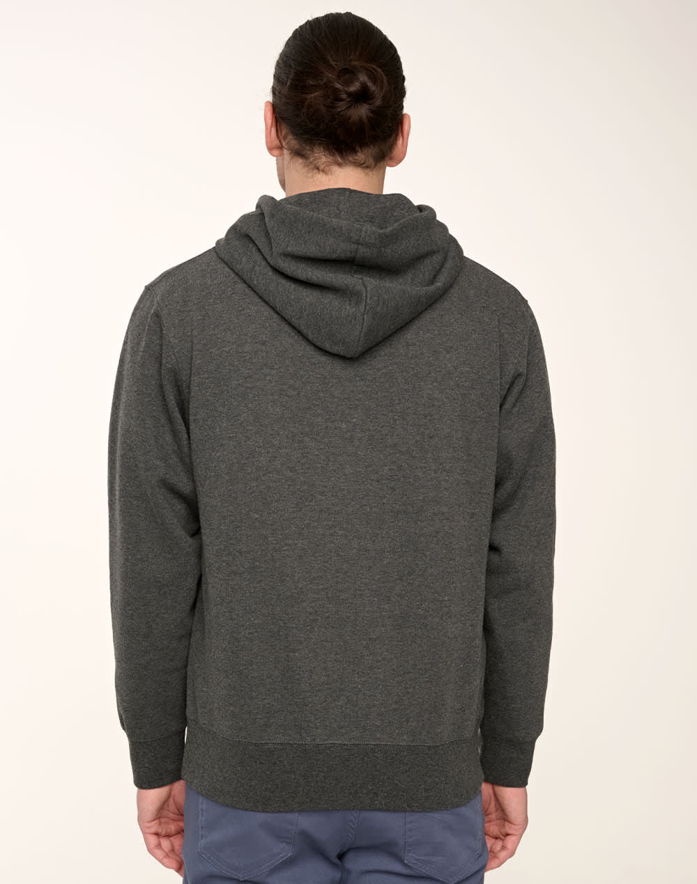 Adults Close Front  Contrast Fleecy Hoodie [53-FL09]