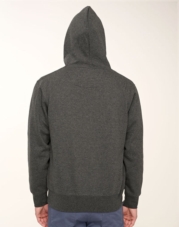 Adults Close Front  Contrast Fleecy Hoodie [53-FL09]