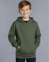 Kids Close Front  Contrast Fleecy Hoodie [53-FL09K]