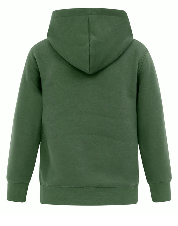 Kids Close Front  Contrast Fleecy Hoodie [53-FL09K]