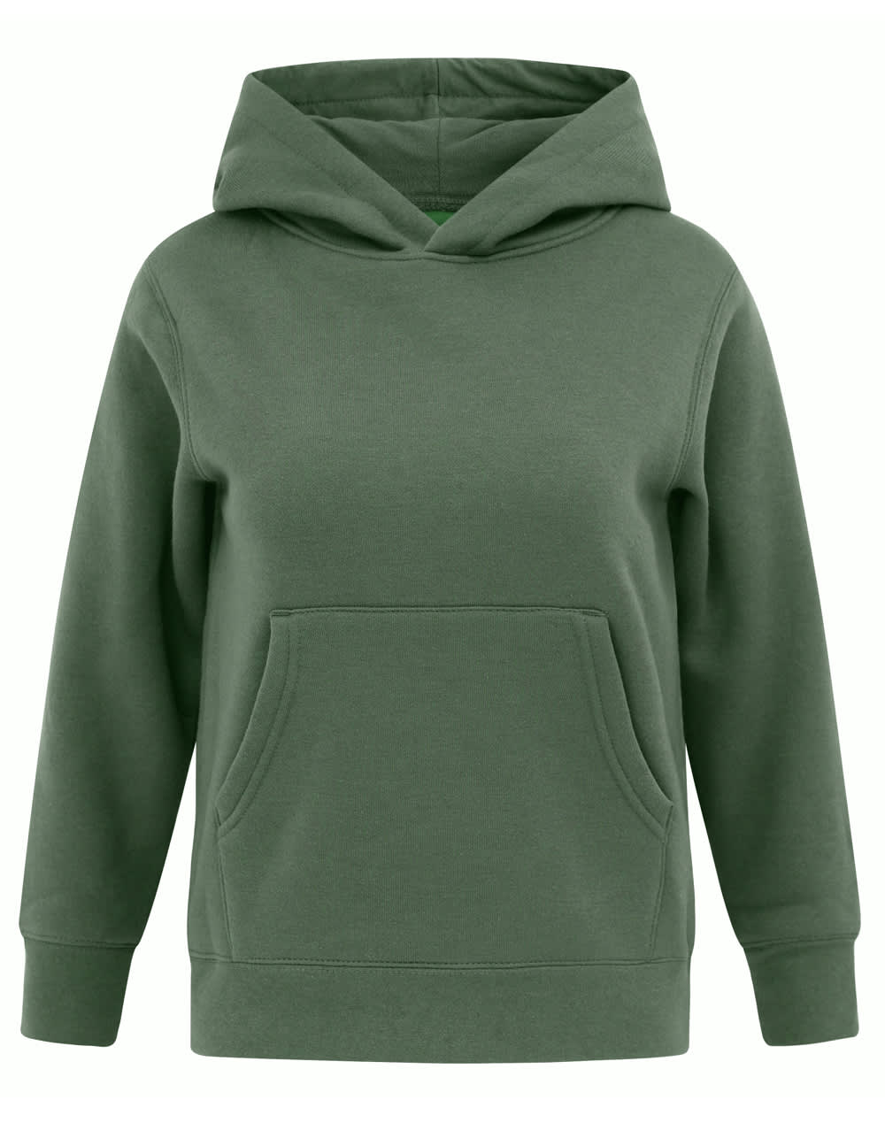 Kids Close Front  Contrast Fleecy Hoodie [53-FL09K]