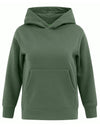 Kids Close Front  Contrast Fleecy Hoodie [53-FL09K]