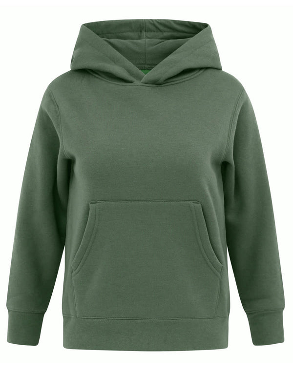 Kids Close Front  Contrast Fleecy Hoodie [53-FL09K]