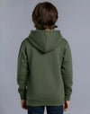 Kids Close Front  Contrast Fleecy Hoodie [53-FL09K]