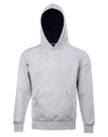 Kids Close Front  Contrast Fleecy Hoodie [53-FL09K]