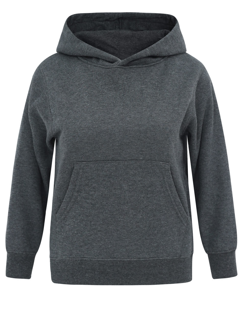 Kids Close Front  Contrast Fleecy Hoodie [53-FL09K]