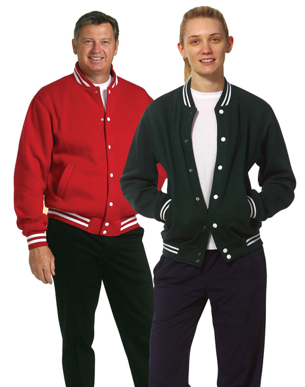 Adults Fleece Varsity Jacket [53-FL11]