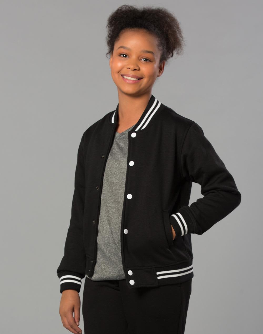 Kids Fleece Varsity Jacket [53-FL11K]