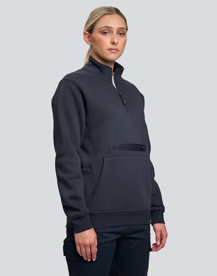 Unisex Premium Fleece Half Zip Work Sweat [53-FL15]