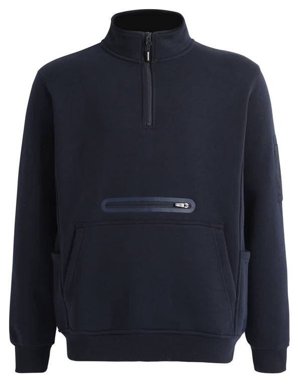 Unisex Premium Fleece Half Zip Work Sweat [53-FL15]