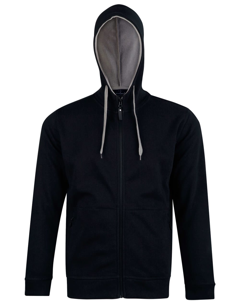 Mens Full Zip Contrast Fleece Hoodie [53-FL17]