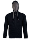 Mens Full Zip Contrast Fleece Hoodie [53-FL17]