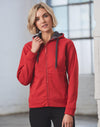 Ladies Full Zip Contrast Fleece Hoodie [53-FL18]