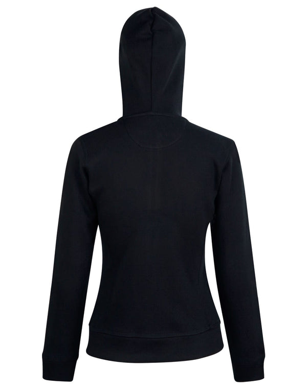 Ladies Full Zip Contrast Fleece Hoodie [53-FL18]