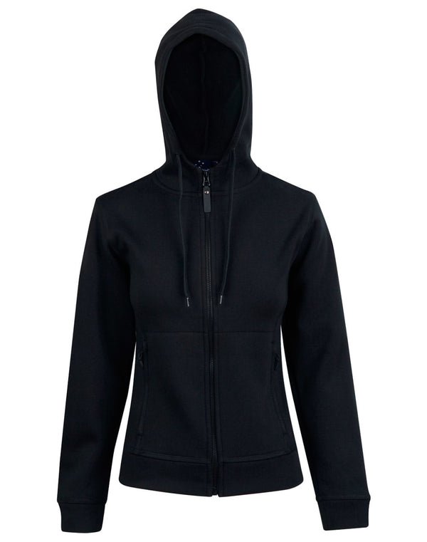 Ladies Full Zip Contrast Fleece Hoodie [53-FL18]