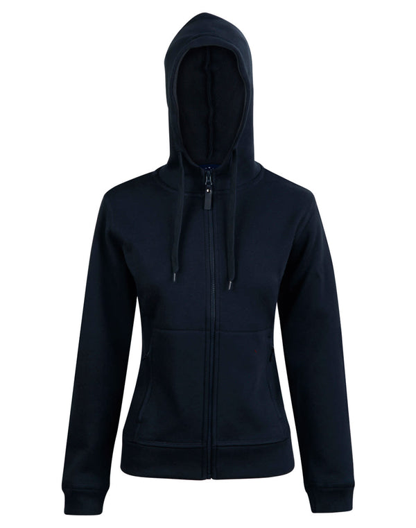Ladies Full Zip Contrast Fleece Hoodie [53-FL18]