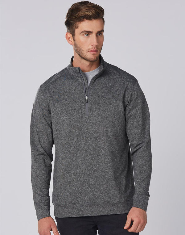 WINNING SPIRIT Ultimate Half Zip Long Sleeve Sweat Top  Mens [53-FL25]