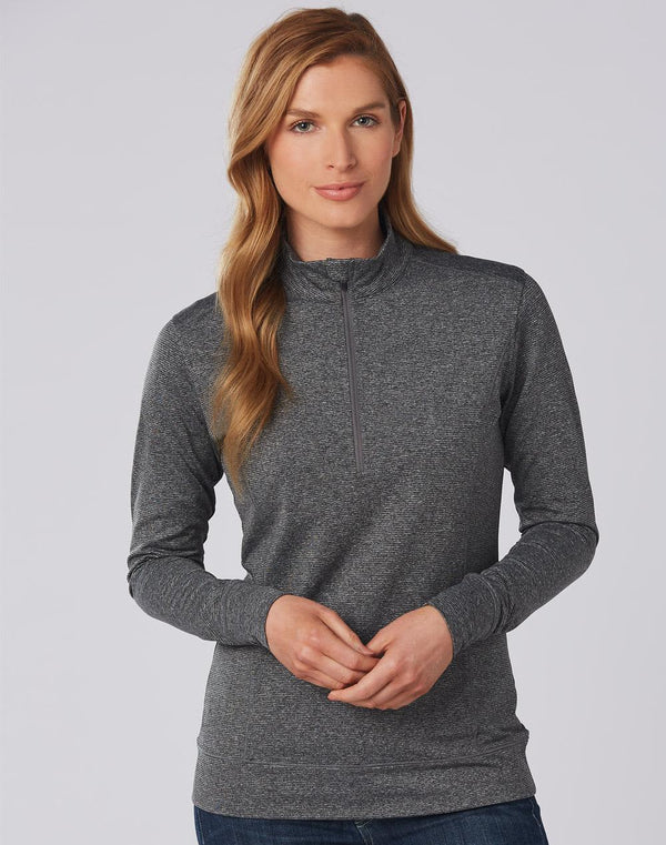 WINNING SPIRIT Ultimate Half Zip Long Sleeve Sweat Top  Ladies [53-FL26]