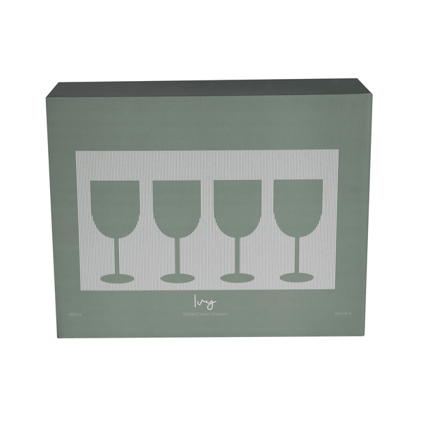 Ivy Ribbed Wine Glasses [11-G102]