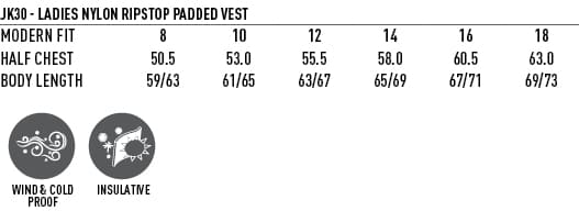 Padded Vest Ladies [53-JK30]