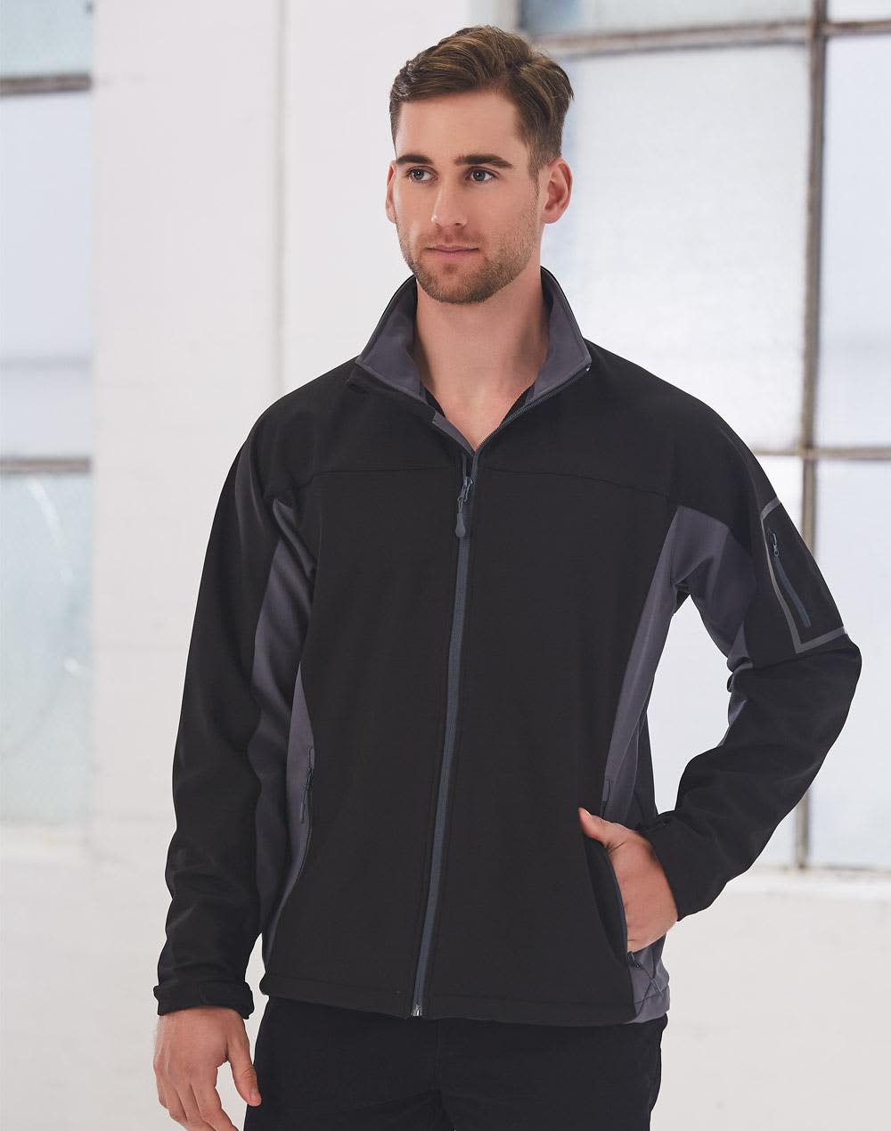 WINNING SPIRIT Whistler Softshell Contrast Jacket Mens [53-JK31]