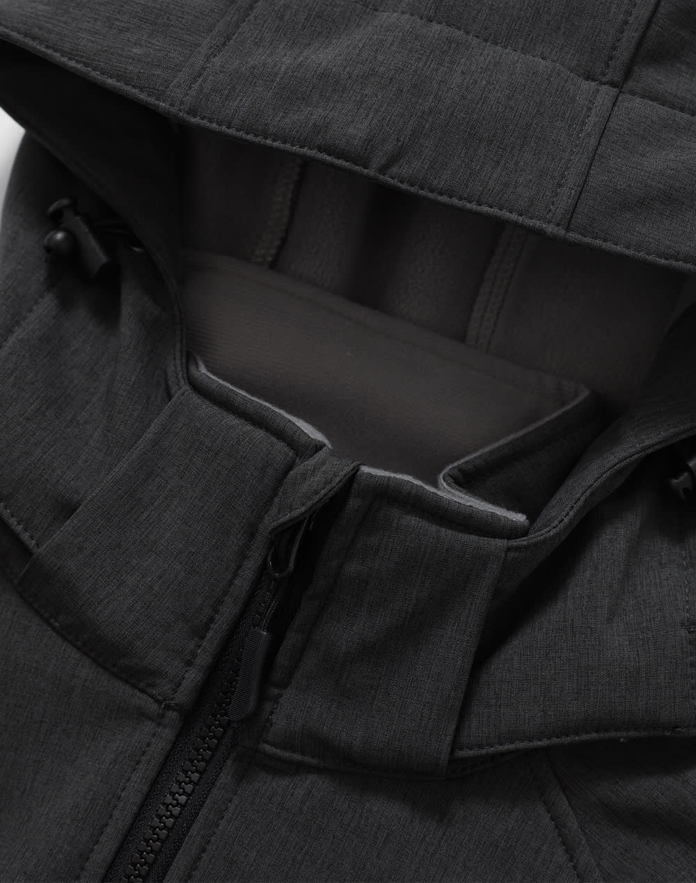 Mens Softshell Full Zip Hoodie [53-JK33]