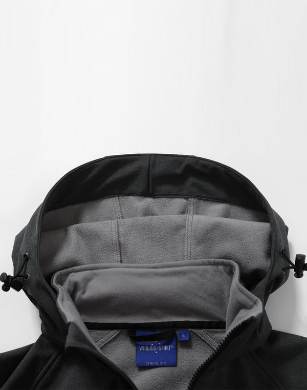 Mens Softshell Full Zip Hoodie [53-JK33]