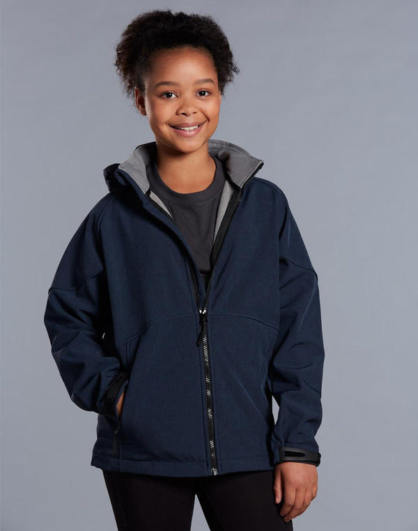 Kids Softshell Full Zip Hoodie [53-JK33K]