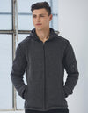 Mens Heather Bonded Fleece Jacket [53-JK41]