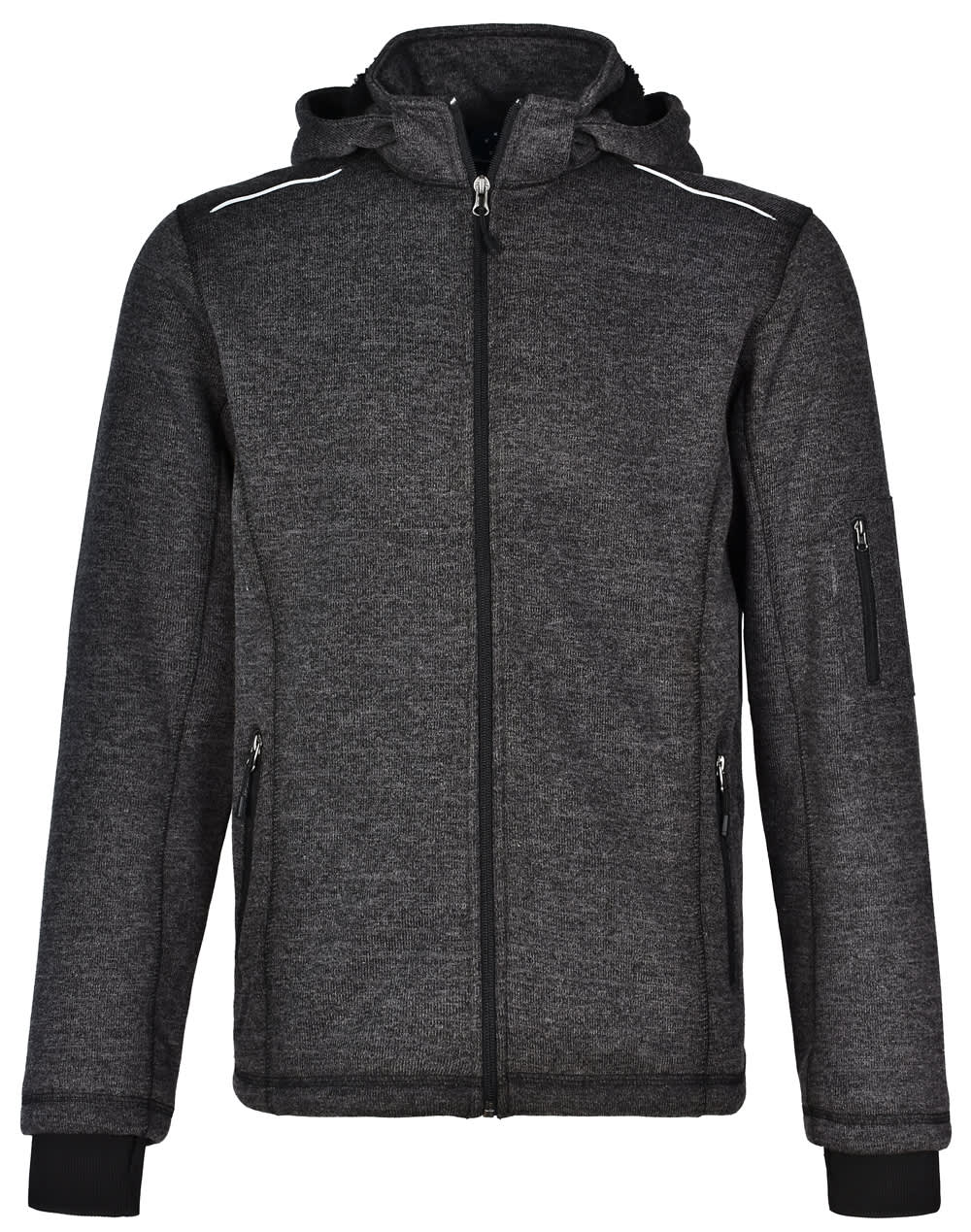 Mens Heather Bonded Fleece Jacket [53-JK41]