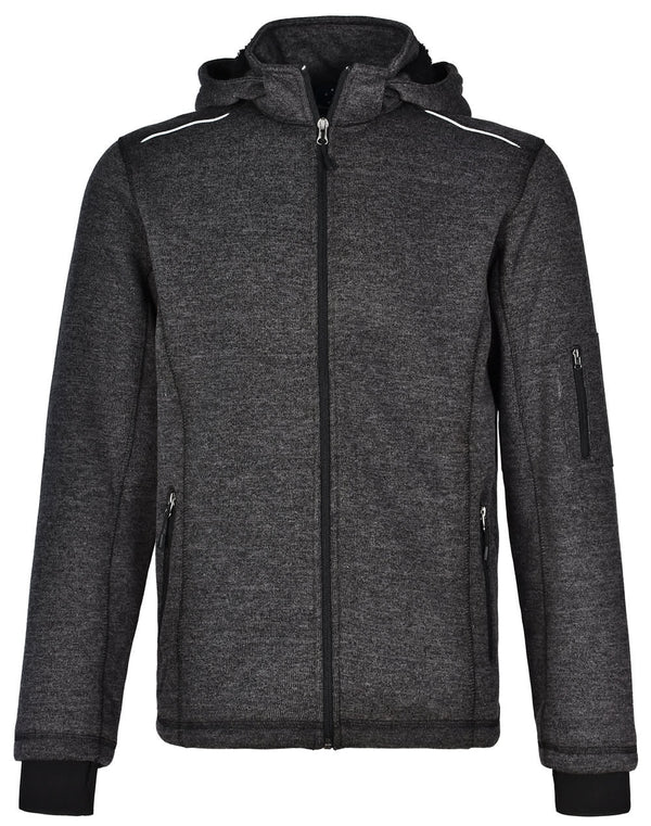 Mens Heather Bonded Fleece Jacket [53-JK41]
