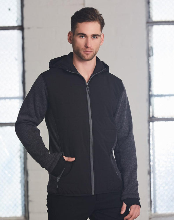 Mens Heather Sleeve/Quilted Body Jacket [53-JK43]