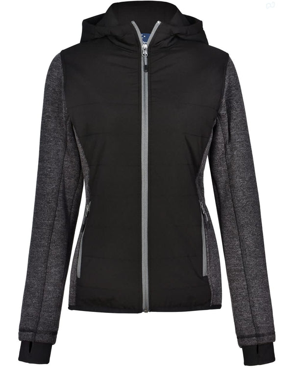 Ladies Heather Sleeve/Quilted Body Jacket [53-JK44]