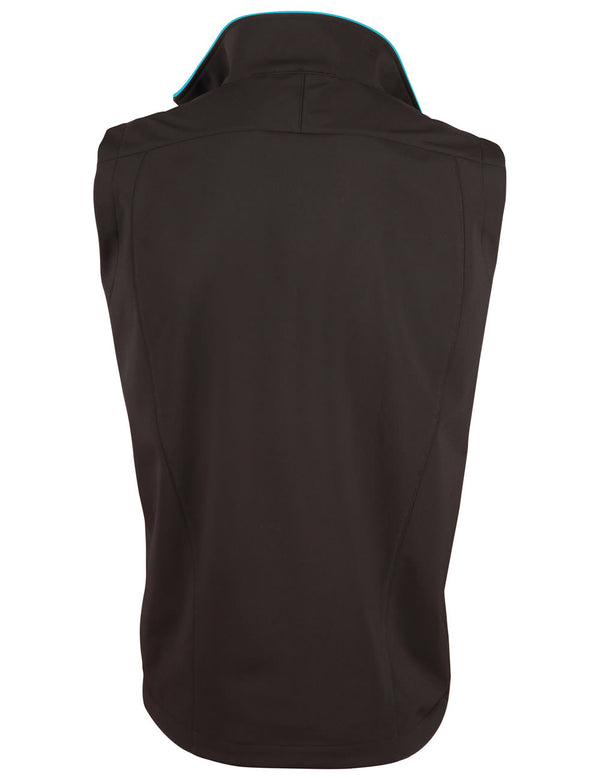Ladies Softshell Contrast Vest [53-JK46]