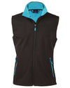 Ladies Softshell Contrast Vest [53-JK46]