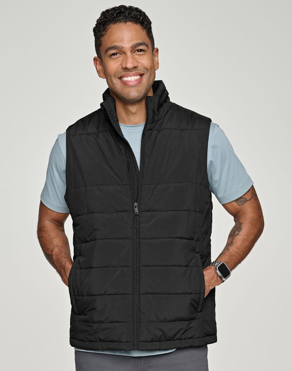Mens Sustainable Insulated Puffer Vest 3D Cut [53-JK61]